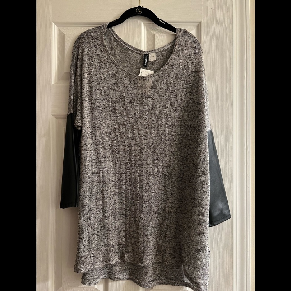 Gray Knit Top